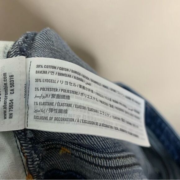 Abercrombie & fitch signature collection super skinny jean patchwrok red green - Picture 7 of 11